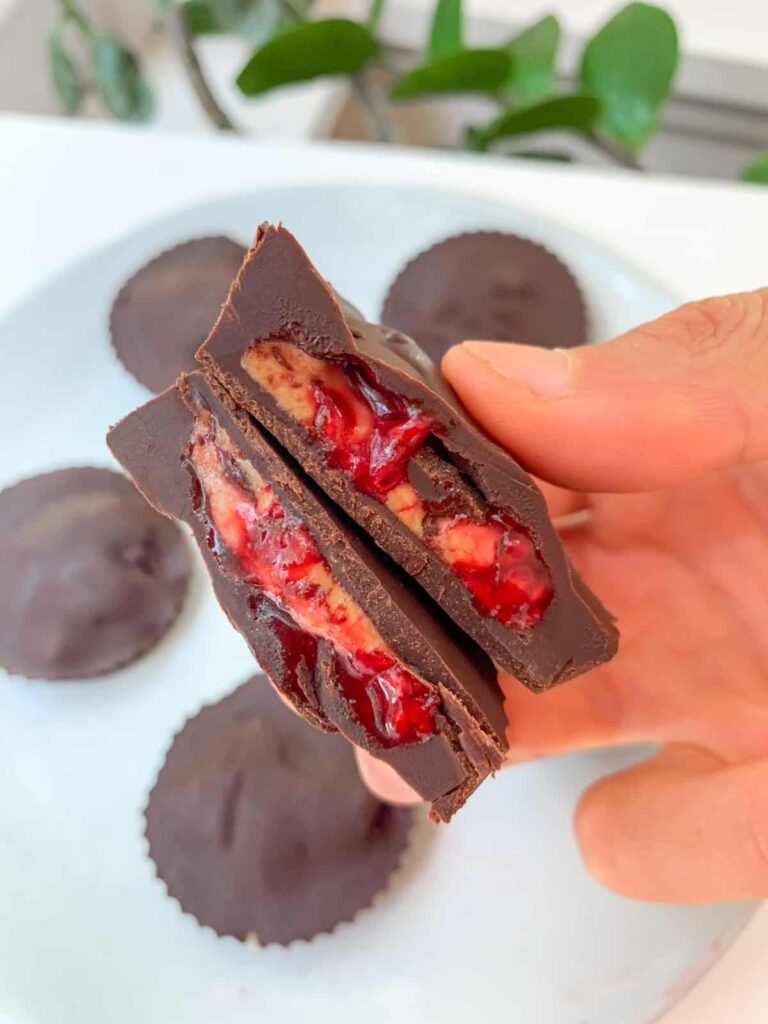 healthy peanut butter and Jelly Cups