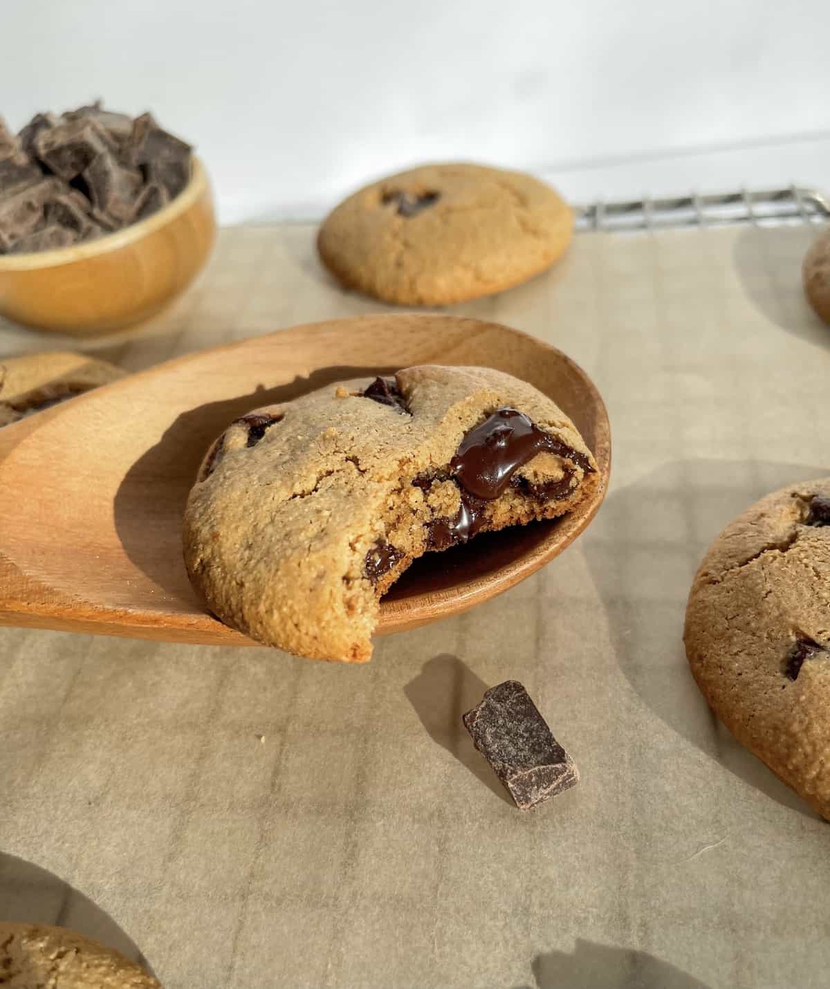 best ever soft paleo chocolate chip cookies