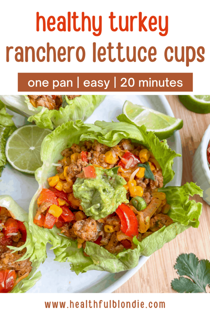 Healthy Turkey Ranchero Lettuce Cups - recipe from Healthful Blondie