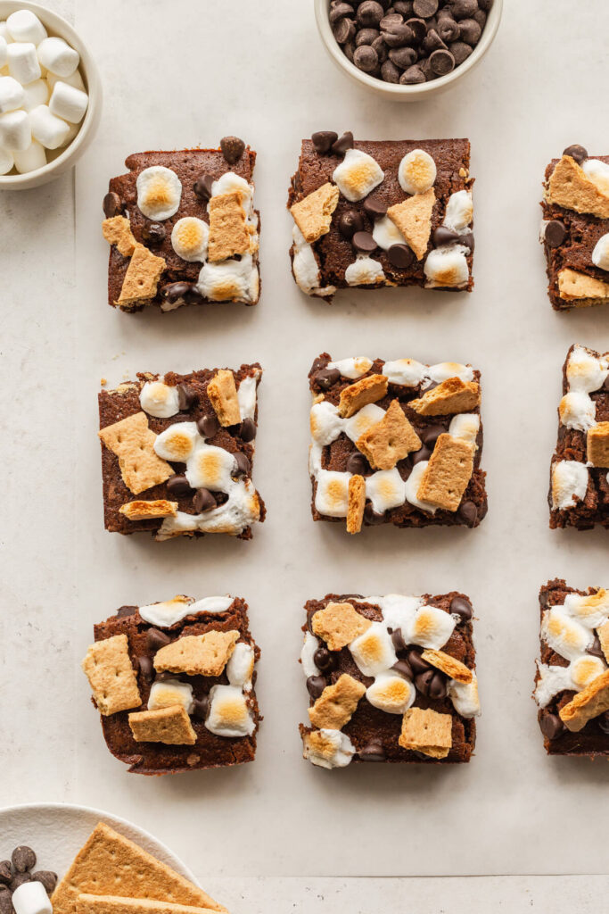 dairy free brownies with mini marshmallows