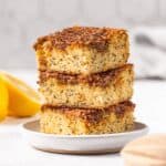Super moist and light healthy lemon poppy seed crumb cake recipe