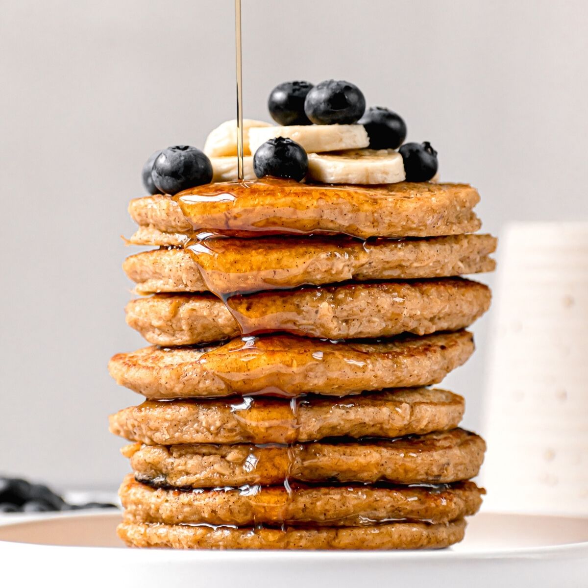 Protein Oatmeal Blender Pancakes - Healthful Blondie