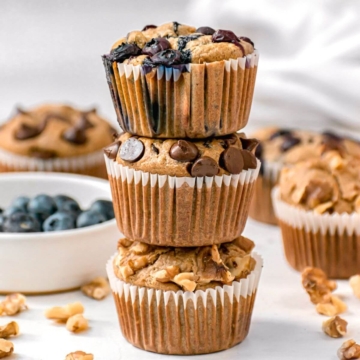 healthy blender baked oatmeal muffins three ways