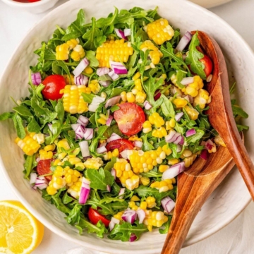 fresh summer corn & arugula salad