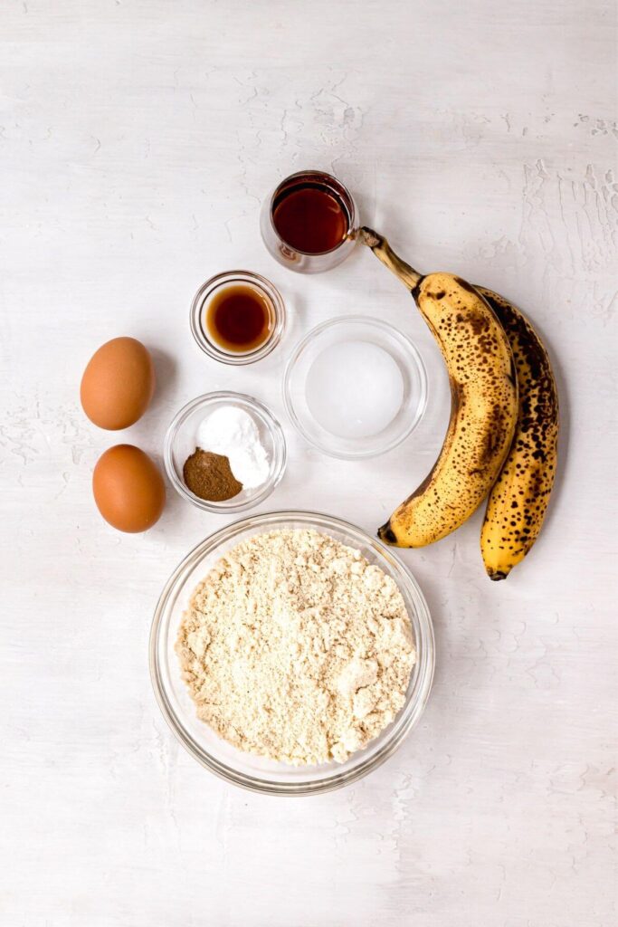 ingredients in almond flour banana muffins