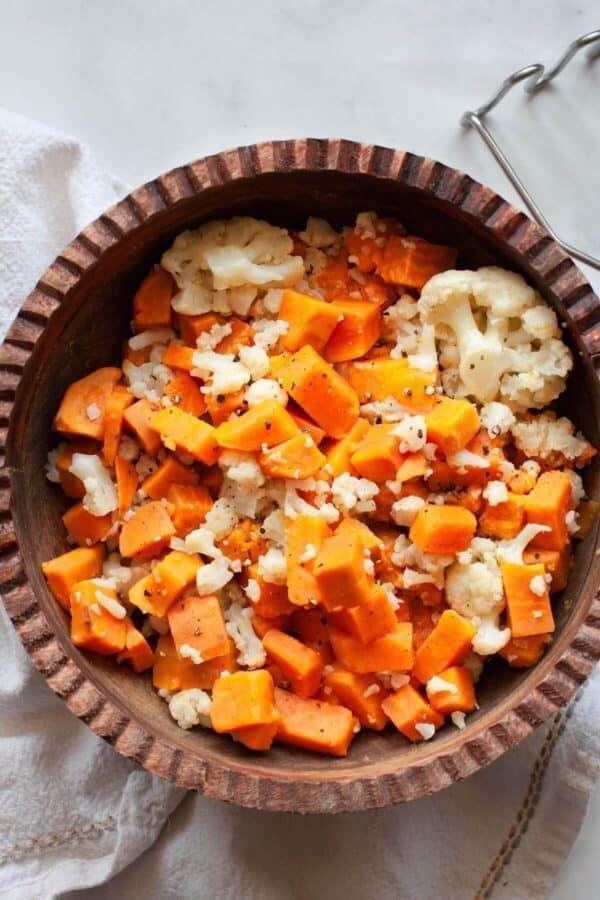 Sweet Potato Cauliflower Mash - Healthful Blondie