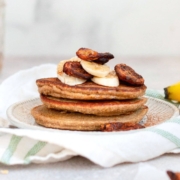 three ingredient banana oat pancakes