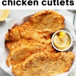 crispy breaded air fryer chicken cutlets
