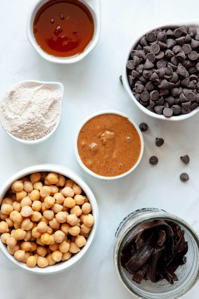 ingredients in edible protein cookie dough
