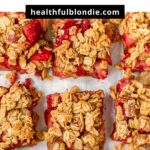 vegan healthy strawberry oat crumble bars
