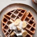 healthy flourless banana oat waffles