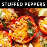 Mexican turkey kale quinoa stuffed peppers