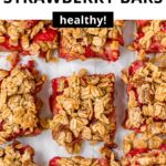 healthy strawberry oat crumble bars