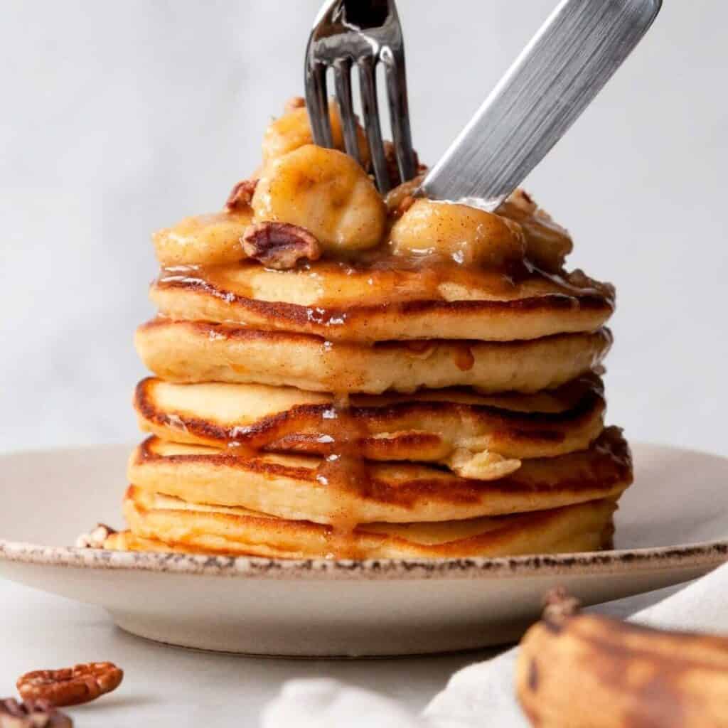 Banana Foster Pancakes Recipe Healthful Blondie