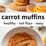 healthy spiced carrot orange oatmeal muffins