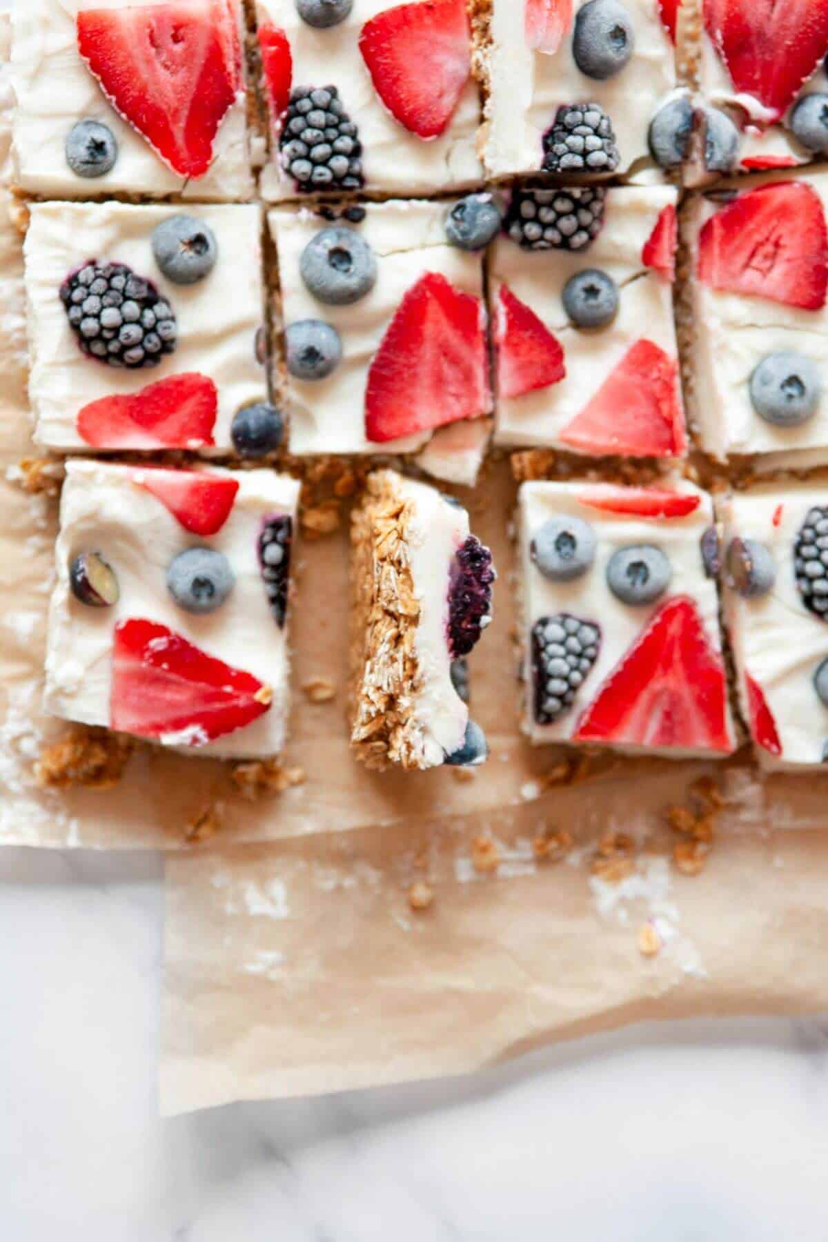 Frozen Yogurt Granola Bars Healthful Blondie