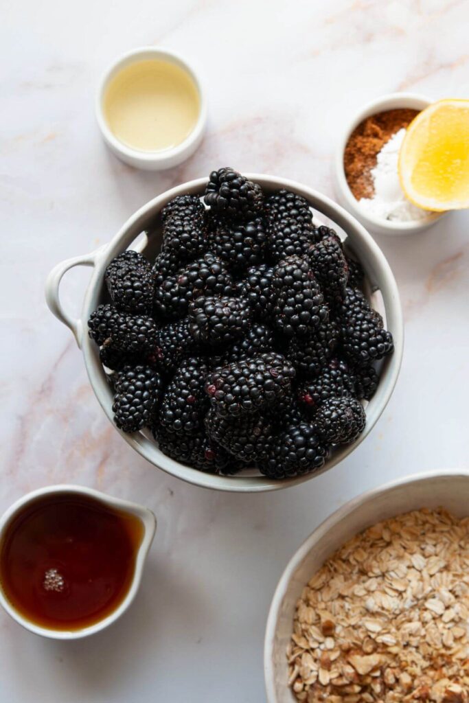 ingredients in healthy blackberry cobbler