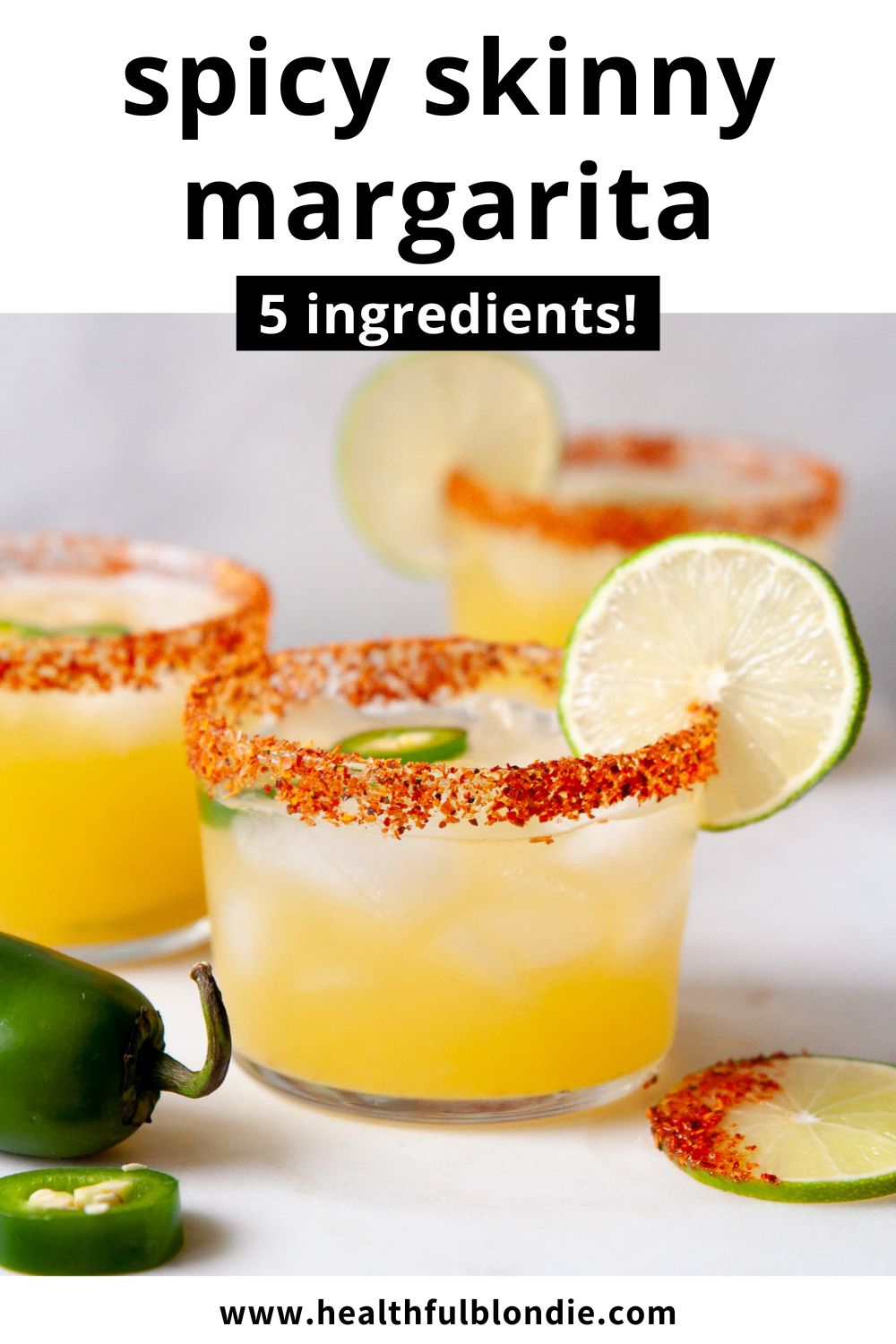 Skinny Spicy Margarita Recipe - Healthful Blondie