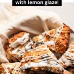 homemade Starbucks blueberry scones with lemon glaze