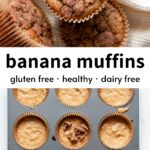 best gluten free and dairy free banana crumb muffins