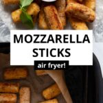 homemade gluten free mozzarella sticks in air fryer