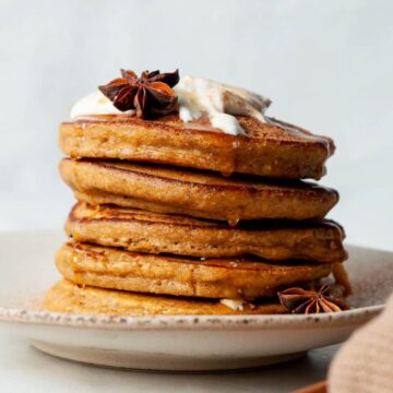 blender oatmeal pumpkin protein pancakes