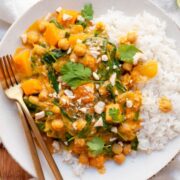 easy butternut squash chickpea curry