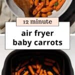 air fried baby carrots in 12 minutes