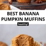 healthy banana pumpkin muffins