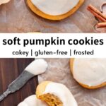 soft frosted gluten free pumpkin cookies