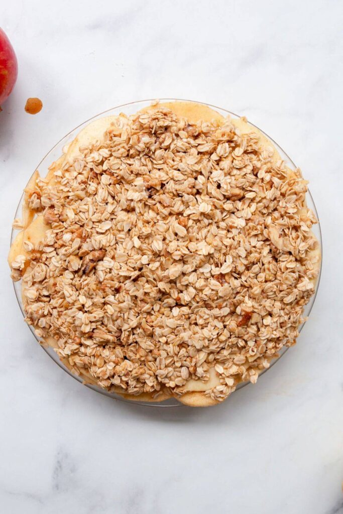 unbaked healthy apple crumble