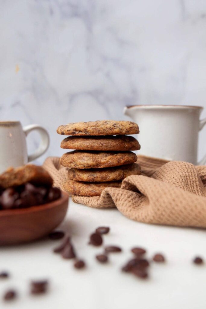 stack of coffee cookies