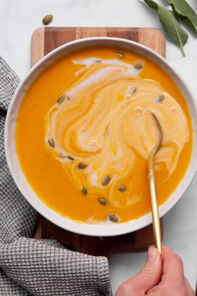 sweet potato pumpkin ginger soup