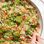 Healthy Fried Rice with Egg (350 Calories, Low Carb!)