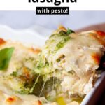 lightened-up chicken alfredo and broccoli pesto lasagna
