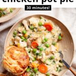 30 minute crustless chicken pot pie