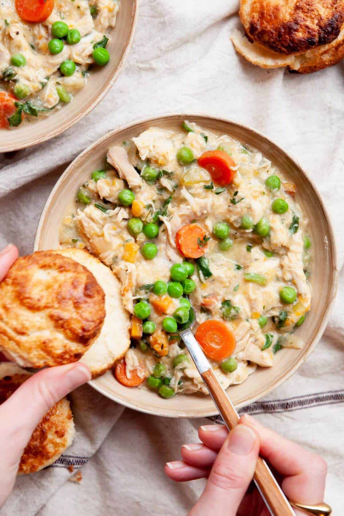 Crustless Chicken Pot Pie Healthful Blondie