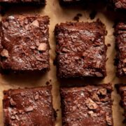 double chocolate healthy flourless brownies