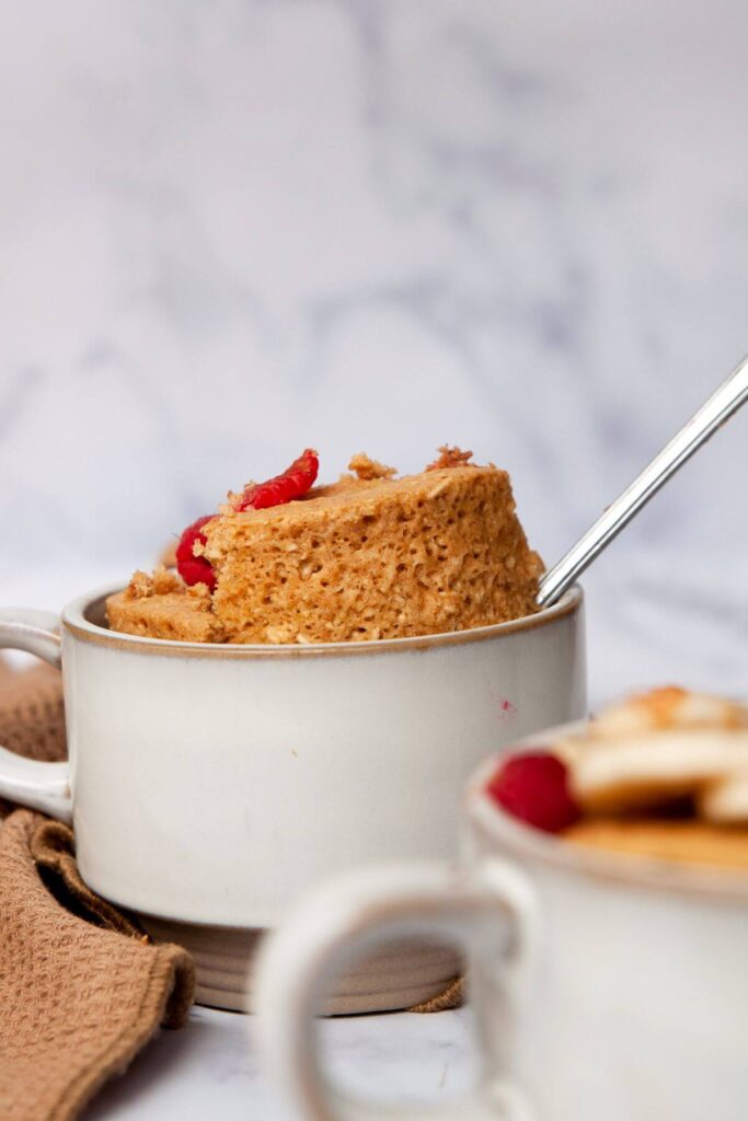 microwave baked oats in a mug