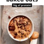 single-serve high protein chocolate chip baked oats