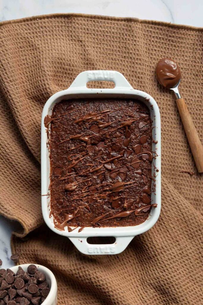 fluffy double chocolate baked oats