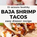Easy Baja Shrimp Tacos with Slaw & Crema
