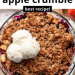 healthy apple and blueberry crumble