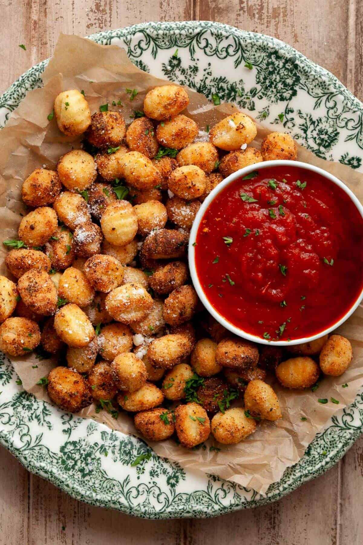 Crispiest air fryer frozen gnocchi.