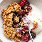 vegan, healthy, gluten free blackberry cobbler recipe