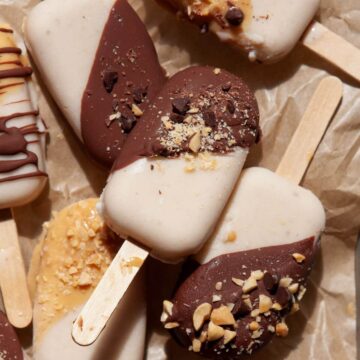 healthy banana popsicles recipe with chocolate and peanut butter magic shells