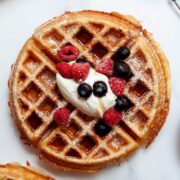 best fluffy homemade dairy-free waffles recipe