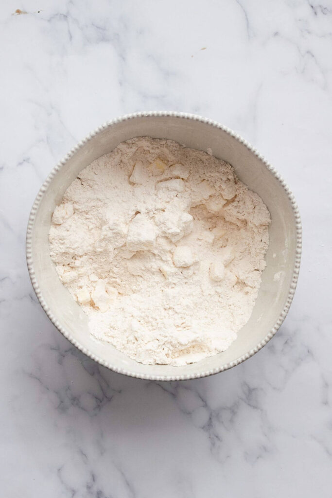 cutting cold butter into gluten-free flour