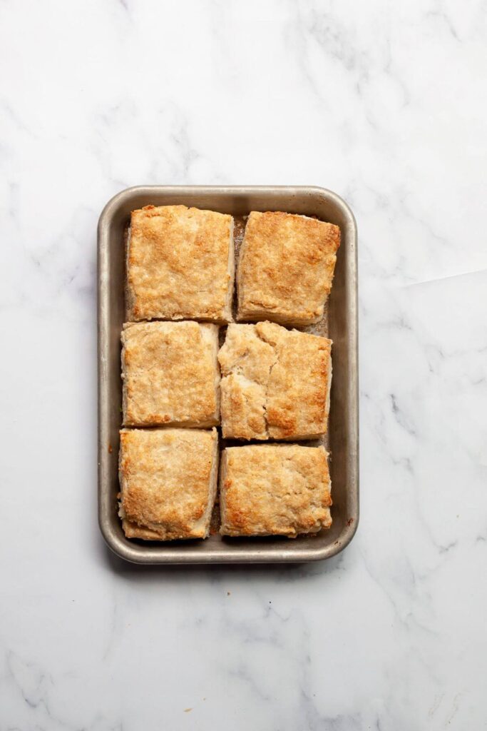 gluten-free buttermilk biscuits on a baking tray
