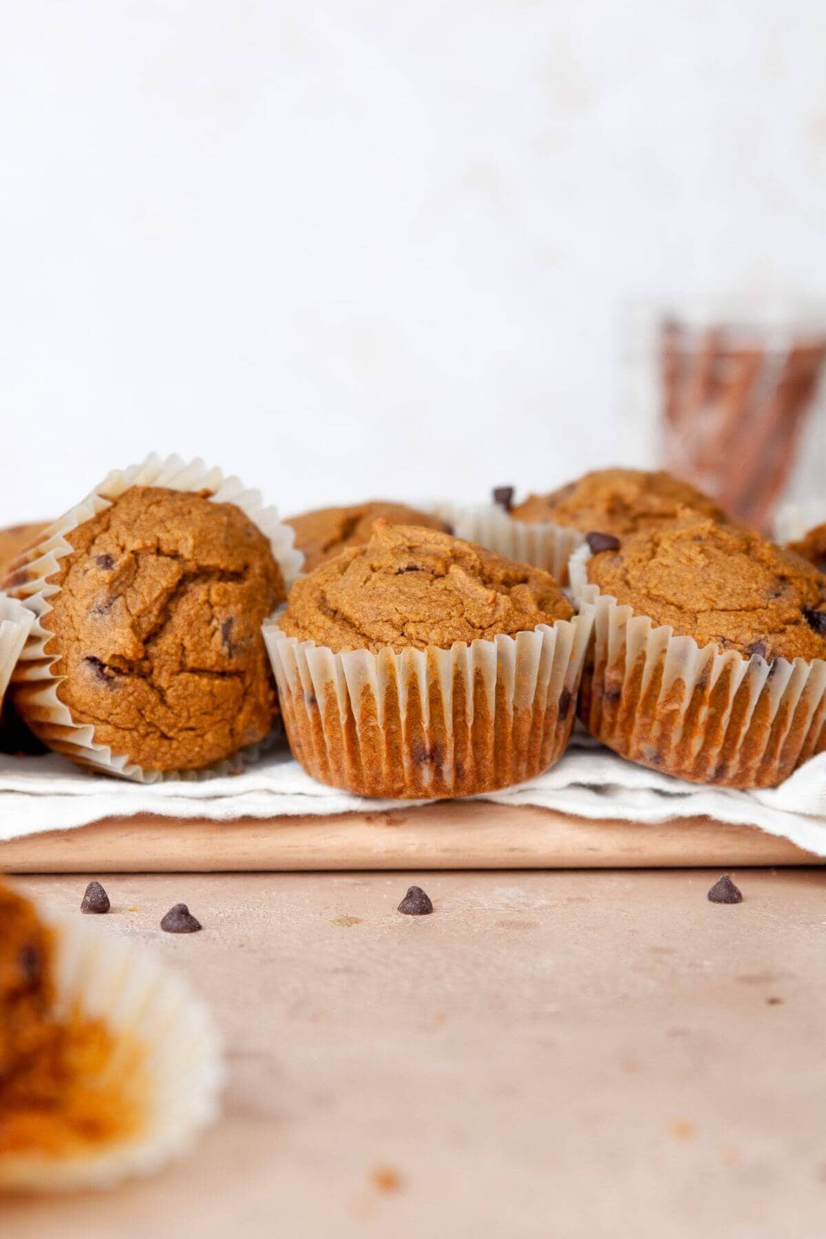 Gluten-free pumpkin oatmeal muffins.